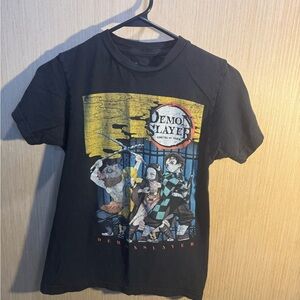 Men’s Demon Slayer Black Graphic Short Sleeve T-Shirt Size XS